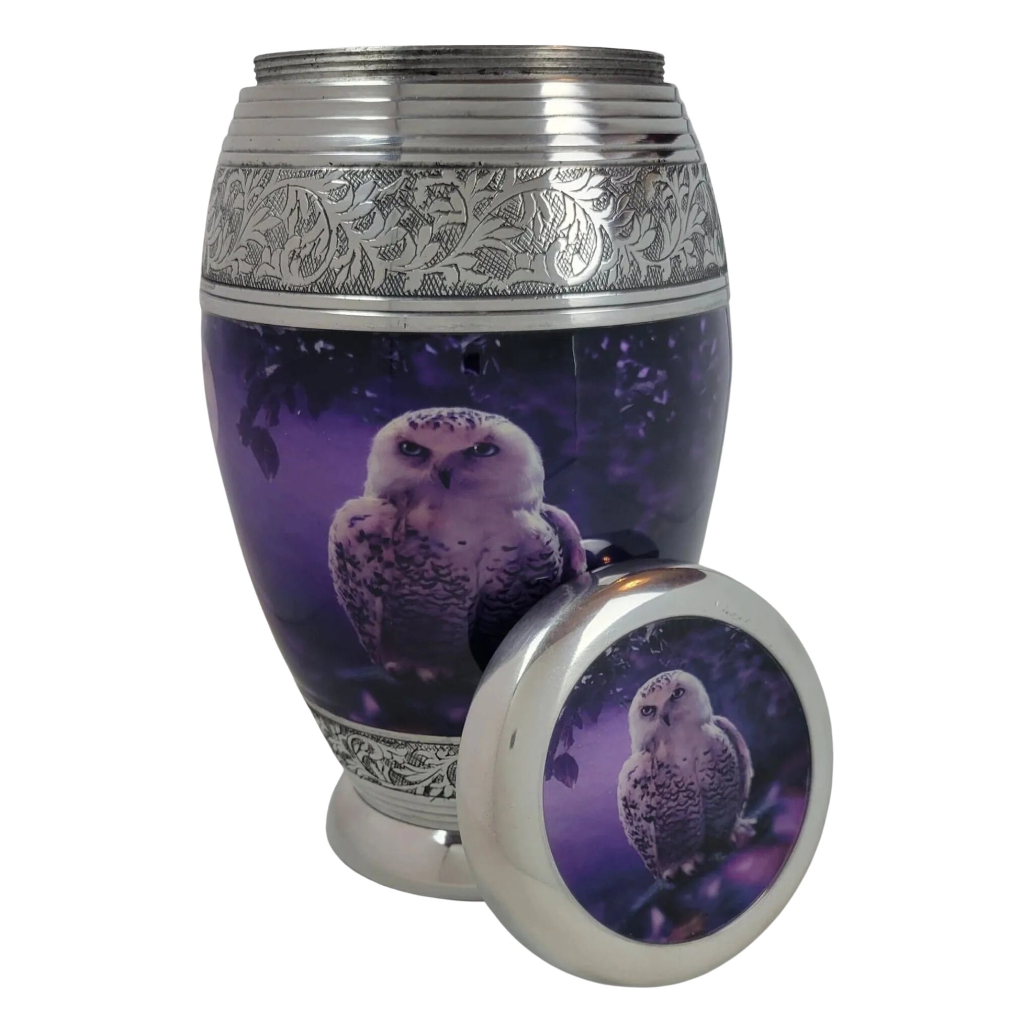 Peaceful Night Owl Urn for Human Ashes Night Owl Keepsake Etsy