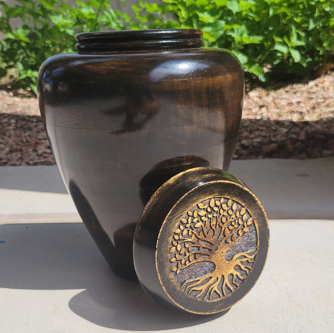 Stunning Mango Wood Urn Wooden Urn Wood Cremation Urn Adult Urn Keepsake Urn Etsy
