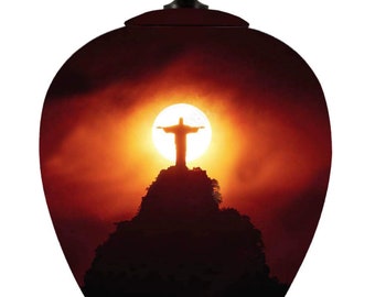 Jesus the Redeemer Urn for Ashes: Christian Memorial (300 cu inch)