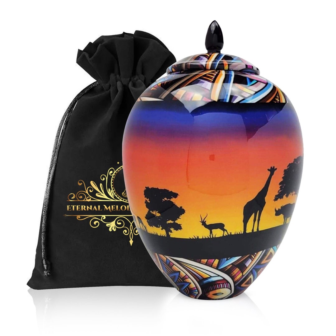 Return to Africa Urn for Ashes African Urn for Cremation Large and XL