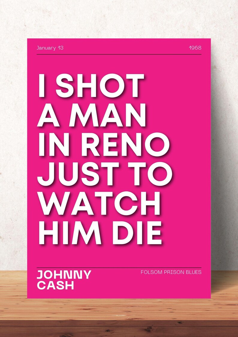 Johnny Cash Wall Art - Digital Download - Etsy