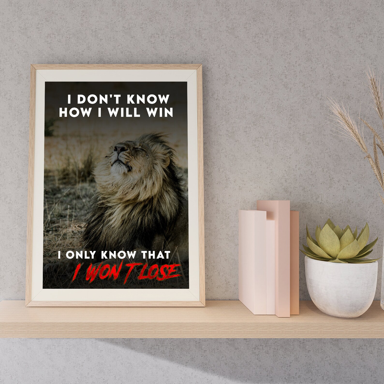 Lion motivational canvas Printable Lion Inspirational Art Etsy