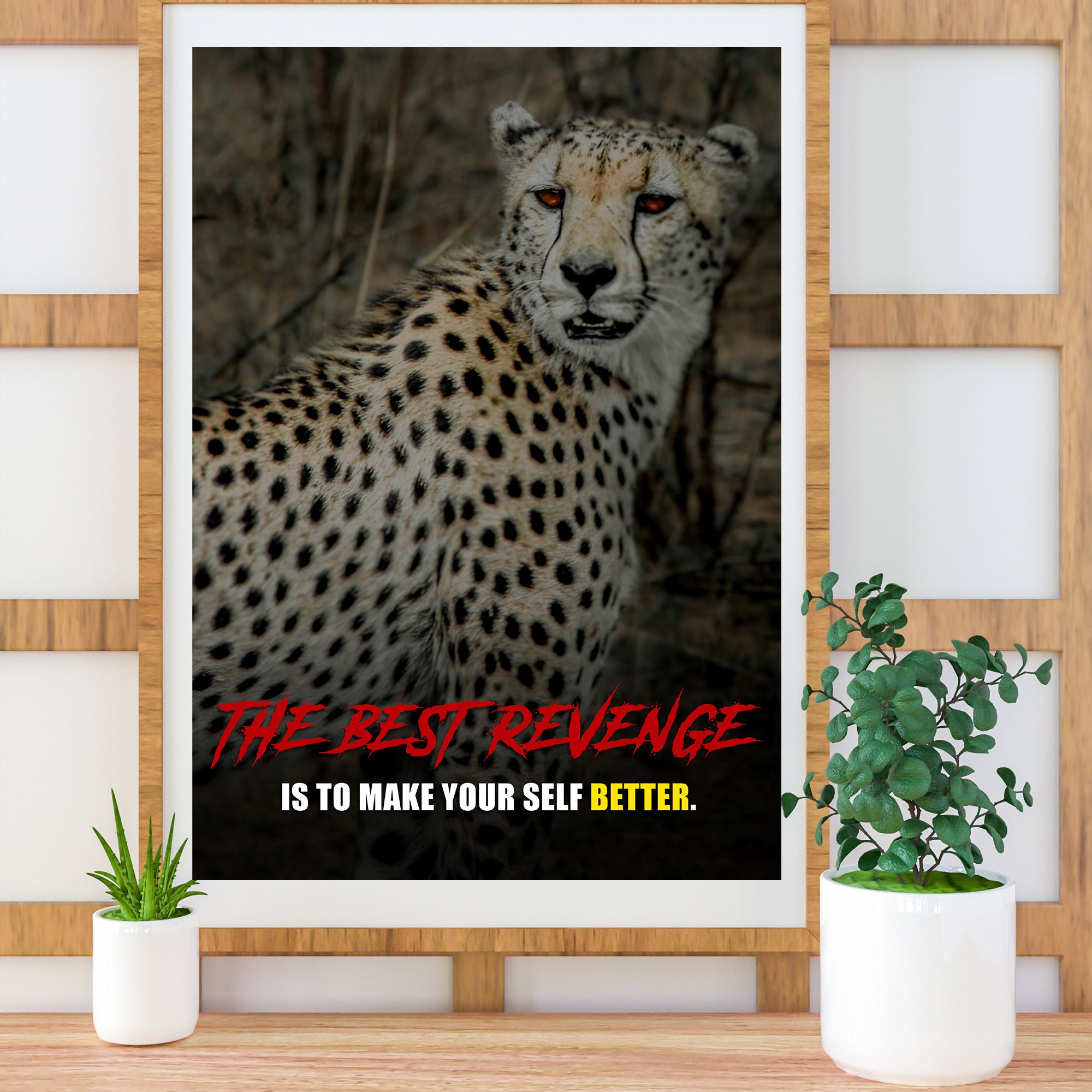 Mindset Is Everything TIGER MOTIVATIONAL and Inspirational Etsy