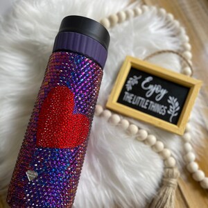 Bling Rhinestone Tumbler with Hearts