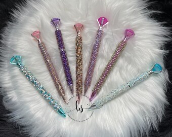 Pluma Bling, Pluma de diamantes de imitación, Pluma de tinta Bling, Pluma de tinta de gel Bling, Pluma Dr. Pilot Grip, Pluma Bedazzle