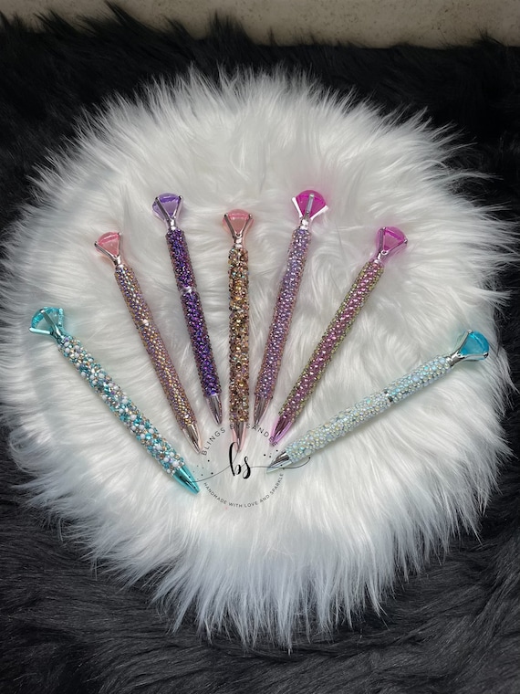 Bling Pen, Rhinestone Diamond Pen, Bling Ink Pen, Bling Gel Ink Pen, Dr. Pilot Grip Pen, Bedazzle Pen
