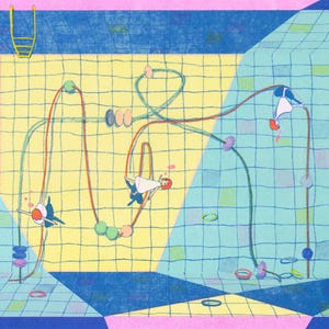 Swimming Pool Riso Print