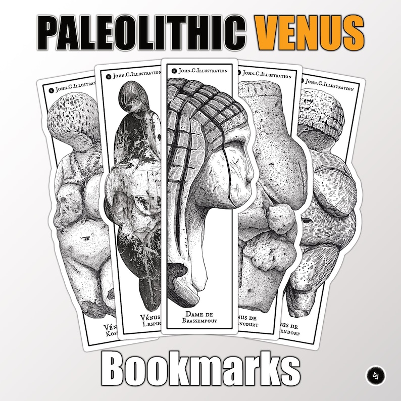 Marcapáginas con artefactos prehistóricos - Venus paleolíticas imagen 2