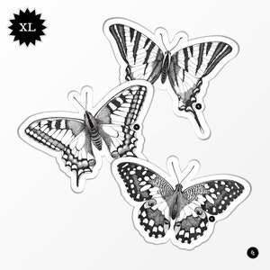 Lépidoptères - Papillons - Lot de 3 Stickers XL