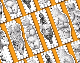 Marcapáginas con artefactos prehistóricos - Venus paleolíticas