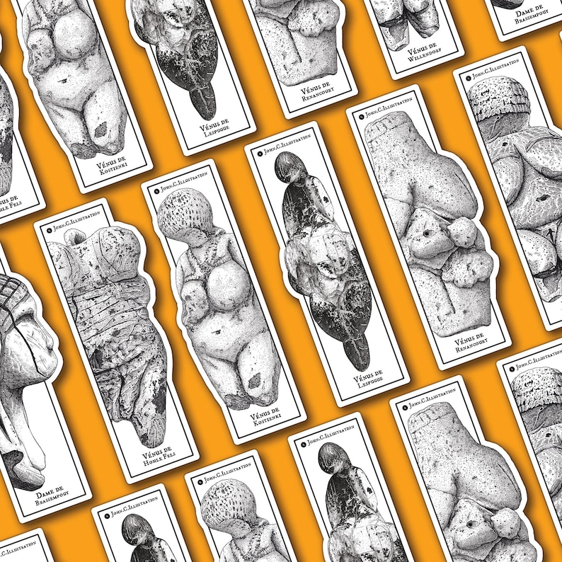 Marcapáginas con artefactos prehistóricos - Venus paleolíticas imagen 1