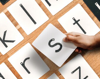 Sandpaper Alphabet Cards: Montessori Homeschool Learning