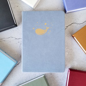 Wal Schieferblau Dotted Journal - Kunstleder Cover