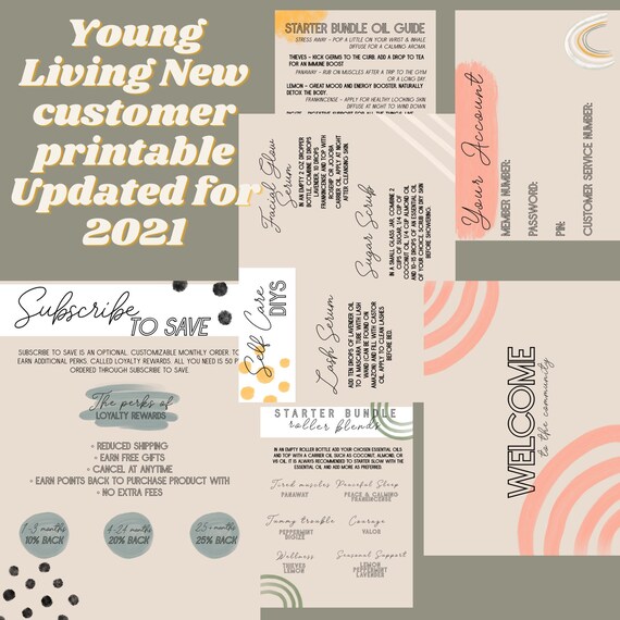 New Member Packet New Young Living Customer Etsy
