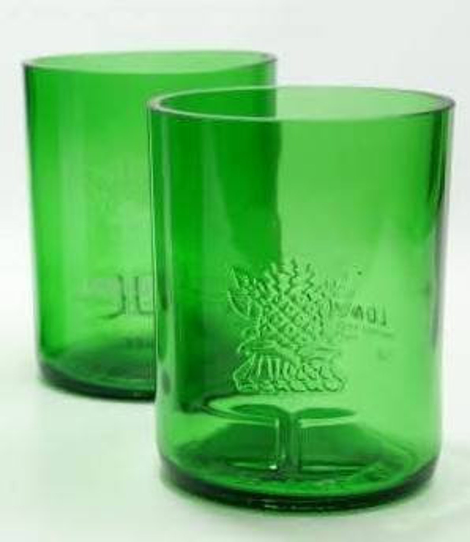 upcycled gin glasses