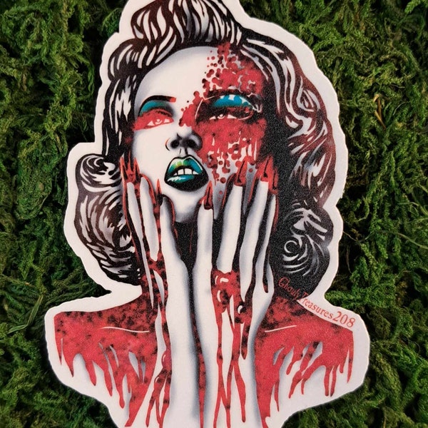 Bloody Mary Zombie Gothic Pinup Halloween Sticker