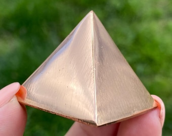 1" Mini Copper Pyramid | Small Solid Copper Healing Pyramid | Shop Metaphysical Crystals for Sacral Chakra, Crystal Grids, Energy Work