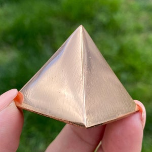1&quot; Mini Copper Pyramid | Small Solid Copper Healing Pyramid | Shop Metaphysical Crystals for Sacral Chakra, Crystal Grids, Energy Work