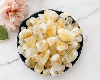 Citrine Tumbled Stones | Polished Citrine Crystal | Shop Metaphysical Crystals for Solar Plexus Chakra