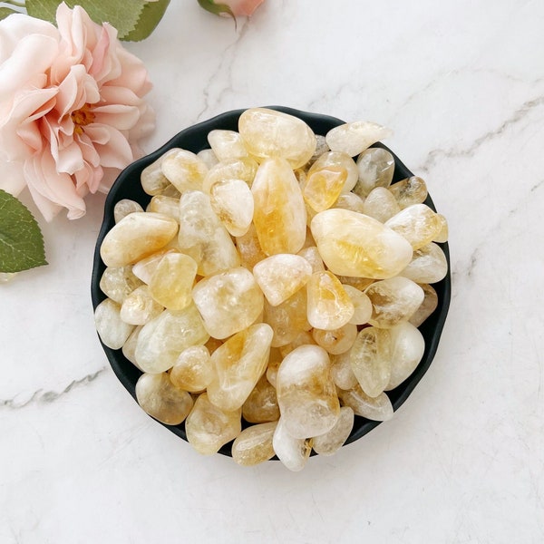 Citrine Tumbled Stones | Polished Citrine Crystal | Shop Metaphysical Crystals for Solar Plexus Chakra