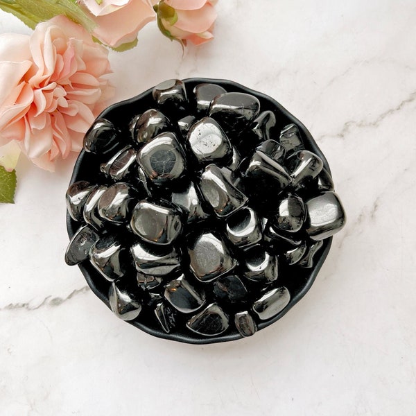 Jet Tumbled Stones | Polished Jet Gemstones | Shop Black Metaphysical Crystals for Root Chakra, Grounding