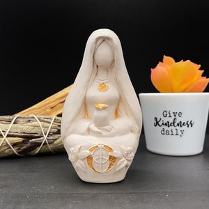 Mary Magdalene Statue Made from Gypsum Stone, Mary Magdalene Altar Figurine, Mother Mary Figurine, Mother Mary Statue