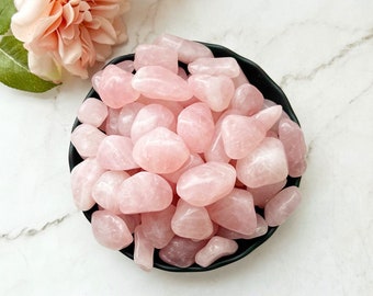 Rose Quartz Tumbled Stones | Polished Rose Quartz Crystal Grade EX | Rose Quarts Stone | Shop Metaphysical Crystals, Heart Chakra