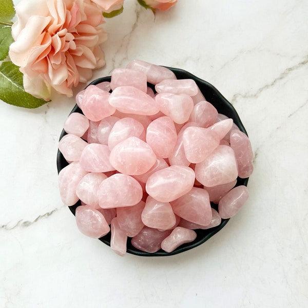 Rose Quartz Tumbled Stones | Polished Rose Quartz Crystal Grade EX | Rose Quarts Stone | Shop Metaphysical Crystals, Heart Chakra