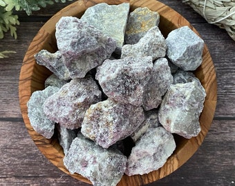 Raw Lepidolite Stones | Rough Natural Unpolished Lepidolite Crystal Gemstones | Shop Purple Metaphysical Crystals for Crown Chakra