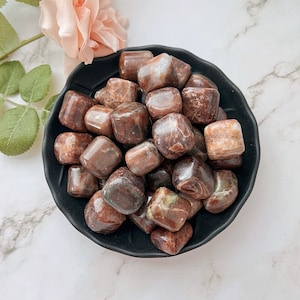 Hessonite Garnet Tumbled Stones | Polished Hessonite Gemstone Crystal | Cinnamon Stone | Shop Metaphysical Crystals, Root & Sacral Chakra