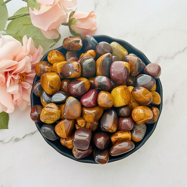 Desert Sunset Jasper Tumbled Stone | Polished Desert Sunset Jasper Crystal Gemstones | Shop Metaphsyical Crystals for Root, Sacral Chakras