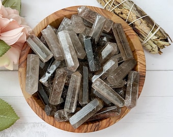 1-2" Smoky Quartz Point | Polished Small Smokey Quarts Tower, Energy Generator, Amplifier | Shop Metaphysical Brown Crystals for Root Chakra