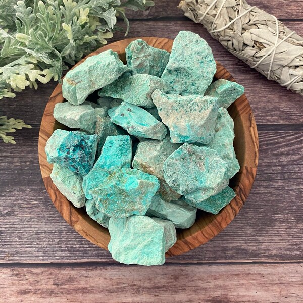 Raw Peruvian Turquoise Stone | Rough Natural Unpolished Turquoise Stone from Peru | Shop Metaphysical Crystals for Throat Chakra