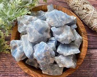 Raw Blue Calcite Stones | Rough Blue Calcite Crystal, Gemstones | Shop Metaphysical Crystals for Third Eye & Throat Chakras