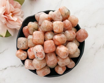 Sunstone Tumbled Stones | Polished Sunstone Crystal Gemstones | Shop Metaphysical Crystals for Sacral Chakra