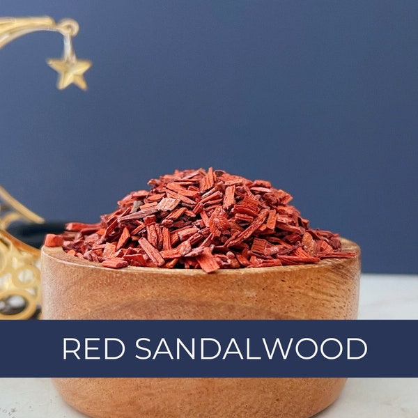 Red Sandalwood | Wildcrafted Chandana Cut & Sifted | For Custom Incense Blends, Ceremonial Magick, Spells, Rituals, Witchcraft, Pagan Supply
