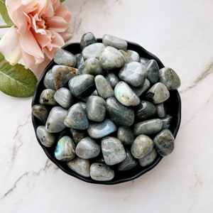 Labradorite Tumbled Stones | Polished Labradorite Crystals | Shop Metaphysical Crystals for Crown, Third Eye, Throat Chakras