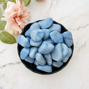 Blue Aventurine Tumbled Stones | Polished Large Blue Aventurine Crystals | Shop Metaphysical Crystals for Third Eye Chakra
