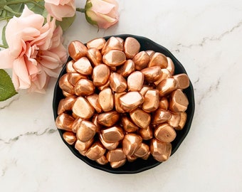 Copper Tumbled Stones | Polished Copper Nugget Gemstones | Shop Metaphysical Crystals for Solar Plexus, Sacral Chakras