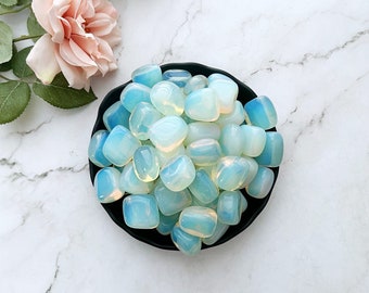 Opalite Tumbled Stones | Polished Opalite Crystal Gemstone (Man-Made) | Shop Metaphysical Crystals for Crown Chakra