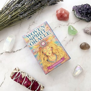 Woven Spirit Oracle Deck by Lorraine Sadler | 52 Spirit Oracle Cards and 116 Page Guidebook | Mindful Meditation Cards