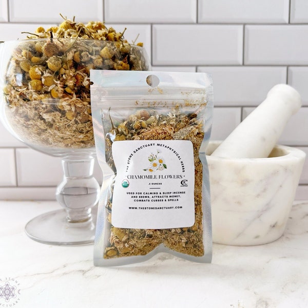 Chamomile Flowers | Dried Whole Chamomile Flowers | Matricaria recutita, Herbs for Spells, Rituals, Witchcraft, Magic, Crafts, Oils