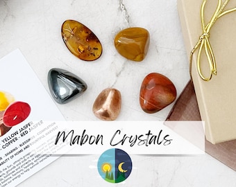 Mabon Crystal Set, Autumn Equinox Crystal Kit to Celebrate the Fall Season, Wheel of the Year, Metaphysical Crystals for Harvest Energy