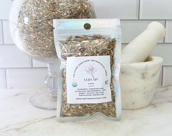 Vervain Herb | Dried Vervain Herb Cut & Sifted | Verbena officinalis, Herbs for Spells, Rituals, Witchcraft, Magic, Crafts, Oils