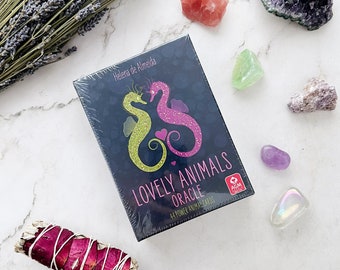 Lovely Animals Oracle Deck by Helena de Almeida | 41 Animal Oracle Cards and 61 Page Booklet | Spirit Animal Meditation Cards