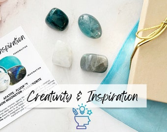 Creativity & Inspiration Crystal Kit | Crystals for Creativity | Crystals for Inspiration | Crystals for Artists, Writers, Musicians, Actors