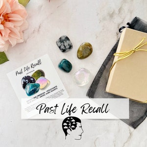 Past Life Recall Crystals Set, Crystals to Assist in Past Life Recall, Past Lives, Akashic Records, Crystals Kit for Accessing Past Lives