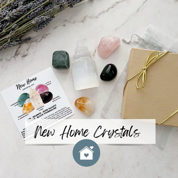 New Home Crystals, Housewarming Crystals, New Home Crystal Kit, Home Sweet Home Crystals, Unique Housewarming Gift, Pagan, New Home Gift