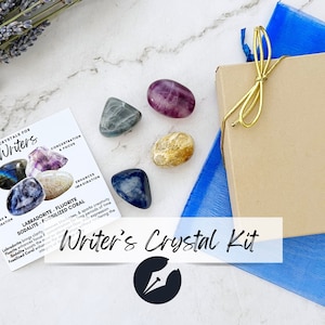 Writer Crystals, Crystal Set for Writers, Gifts for The Writer, Author, Novelist, NaNoWriMo Crystals, Metaphysical Crystals and Stones, Gift
