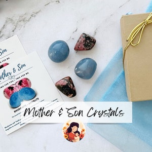 Mother and Son Crystal Kit | Crystals for My Son | Son Crystal Set | Crystals for Mother & Son | Special Son Gift Set, Son Gift